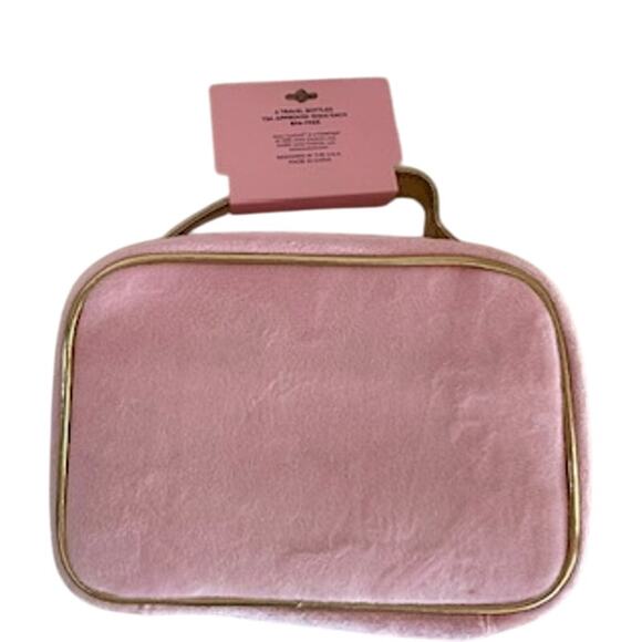 NWT Juicy Couture Travel Set Clear Velour Cosmetic Bag & 4 Bottles TSA approved - Picture 2 of 5